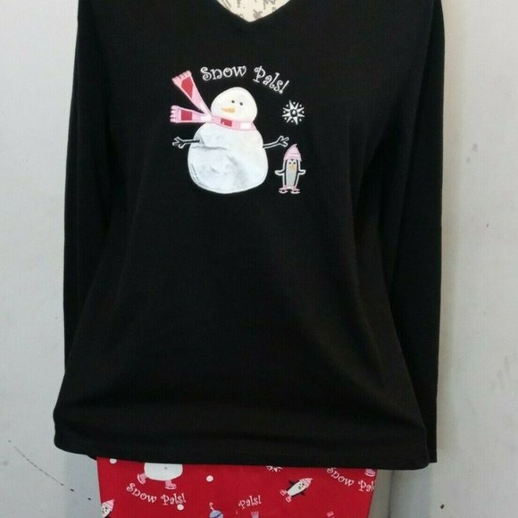 Long Sleeve Ladies Pajama Ms Snow Pals 2 Piece Siz - Picture 3 of 6